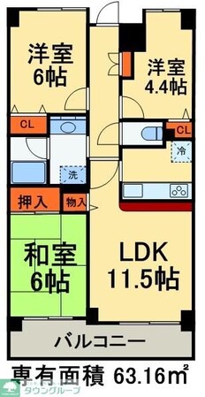 東急ドエルアルス稲毛園生町の物件間取画像